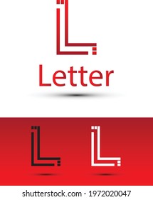 abstract L letter logo design template