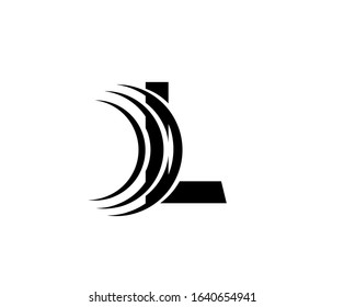 Abstract L Letter Logo, Perfect for Technology  and Automotive Concept.