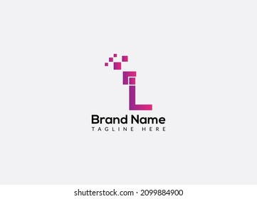 Abstract L letter modern initial lettermarks logo design