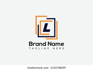 Abstract L letter modern initial logo design