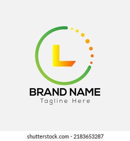 Abstract L letter modern initial logo design with bubble icon.