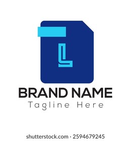 Abstract L letter modern initial lettermarks logo design	