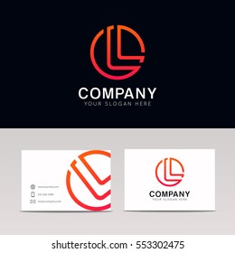 Abstract L Logo Letter Icon Sign Company Logotype Vector Design