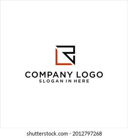 abstrakter L LR Logo-Design-Vektorgrafik