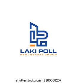 Resumen L Letra P diseño inicial del logotipo de la propiedad inmobiliaria de construcción diseño del logotipo