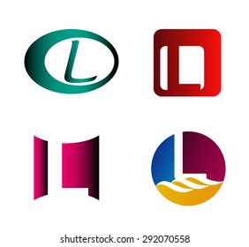 Abstract L round logo design template. Vector creative symbol
