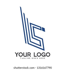 abstract L and S logotype, design for industry and technology, logo vector templates, web, real estate, development, cool logo for the future