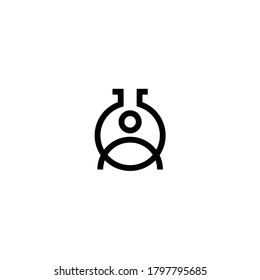 logotipo de laboratorio abstracto. icono secundario