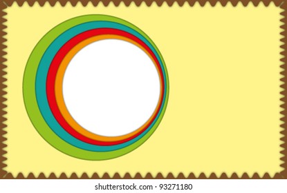 Abstract label and brochure for advertising work.