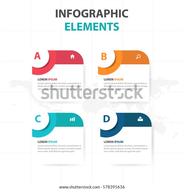 Abstract Label Business Infographics Elements Presentation Stock Vector