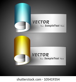 Abstract label, icon, sticker, tag or element for your business purpose, isolated on grey background. Editable illustration in EPS 10 format.