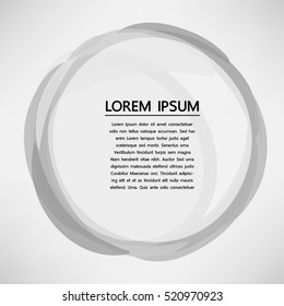 abstract label pattern, overlay circle, vector illustration