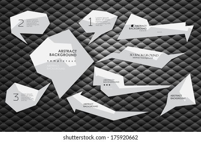 abstract Labels, bubbles, website header or banner vector set with abstract background