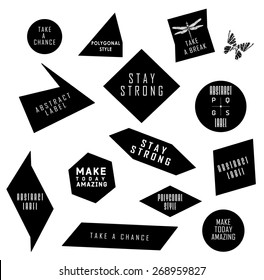 Abstract labels with Quote infographic. Typography for design. 