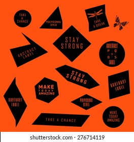 Abstract labels with Quote infographic. Typography for design. 