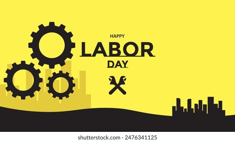 Abstract Labor Day Background, Banner, Poster, Greeting Card. Vector Illustration Design.
