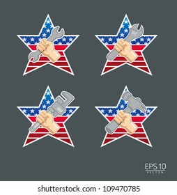 abstract  labor day icon vector
