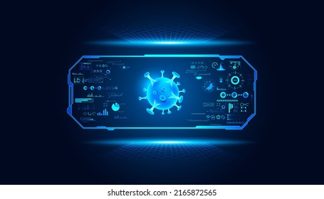 Abstract laboratory for healthcare medical and mesh Virus concept Find information and experiment with drugs or vaccines to prevent viruses.