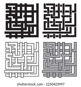 ABSTRACT LABYRIN OR PIPE ICON
