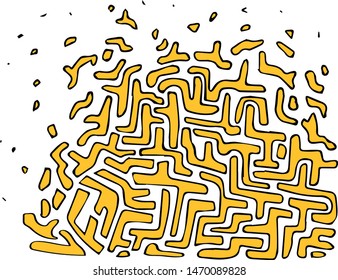 abstract labyrinth background on a white background