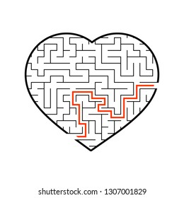 Abstract labyrinth. Game for kids. Puzzle for children. Maze conundrum. Vector illustration