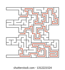 Abstract labyrinth. Game for kids. Puzzle for children. Maze conundrum. Vector illustration
