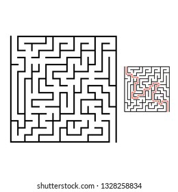 Abstract labyrinth. Game for kids. Puzzle for children. Maze conundrum. Vector illustration
