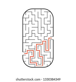 Abstract labyrinth. Game for kids. Puzzle for children. Maze conundrum. Vector illustration,