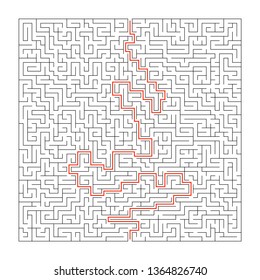 Abstract labyrinth. Game for kids. Puzzle for children. Maze conundrum. Vector illustration