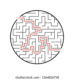 Abstract labyrinth. Game for kids. Puzzle for children. Maze conundrum. Vector illustration