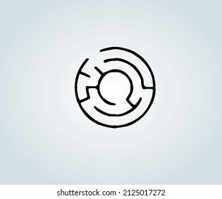 abstract labyrinth for logos or illustration