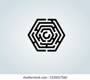 abstraktes Labyrinth für Logos oder Illustrationen
