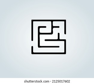 abstract labyrinth for logos or illustration