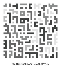 Abstract labyrinth pattern grey background.