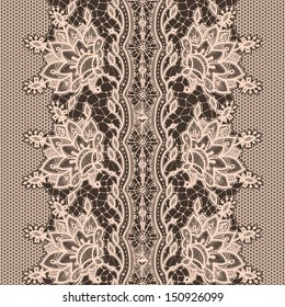 Abstract lace with elements of butterflies and flowers. Template frame design for card. Lace Doily. Can be used for packaging, invitations, and template.