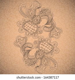 Abstract lace  flower pattern