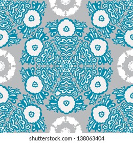 Abstract Lace Mandala Seamless Pattern.Copy that square to the side and you'll get seamlessly tiling pattern which gives the resulting image ability to be repeated or tiled without visible seams. 