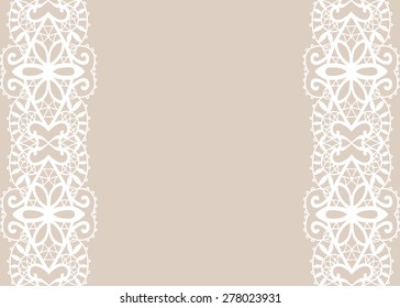 Abstract lace ornament background, wedding invitation or greeting card design, Arabic pattern, beautiful luxury postcard, ornate page cover, vector illustration