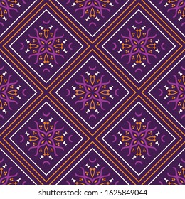 Abstract lace ornament. Seamless vector pattern with oriental motifs. Design for textiles.
