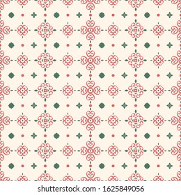 Abstract lace ornament. Seamless vector pattern with oriental motifs. Design for textiles.