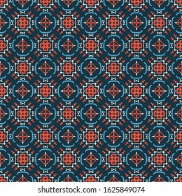 Abstract lace ornament. Seamless vector pattern with oriental motifs. Design for textiles.