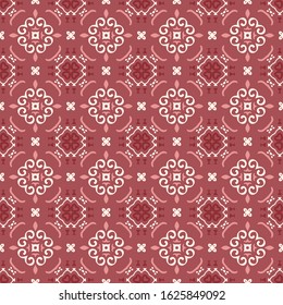 Abstract lace ornament. Seamless vector pattern with oriental motifs. Design for textiles.