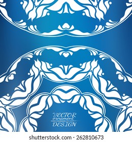 Abstract lace pattern background with place for text. Ornate element for design. Ornamental pattern for wedding invitations. Greeting cards. Vector illustration.