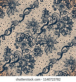 Abstract lace ribbon seamless pattern with elements flowers. Template frame design for card. Lace Doily. Can be used for packaging, invitations, and template.Vector lace ornament