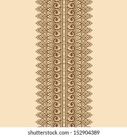 Abstract Lace Ribbon Seamless Pattern. Template frame design for card. Lace Doily. Can be used for packaging, invitations, and template.