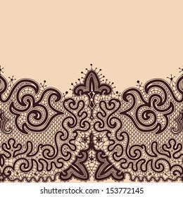  Abstract Lace Ribbon Seamless Pattern. Template frame design for card. Lace Doily. Can be used for packaging, invitations, and template. 