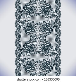 Abstract Lace Ribbon Seamless Pattern. Template frame design for card. Lace Doily. Can be used for packaging, invitations, and template.