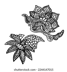 Abstract Lace Ribbon Seamless Pattern. Frame design template for card. Lace Doyle. Can be used for packaging, invitations and template. Vector illustration as a blank