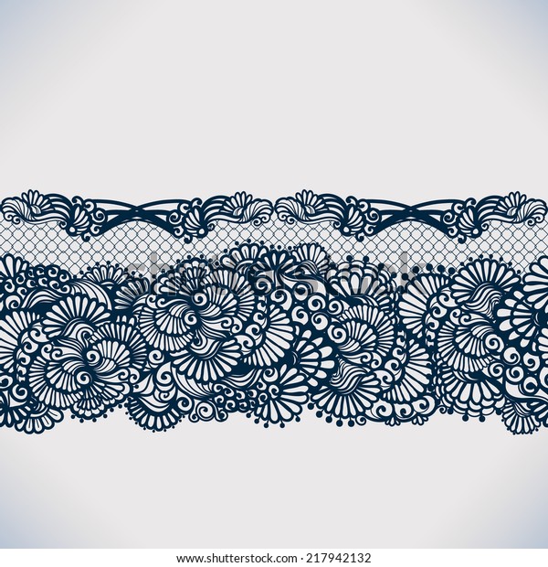 Abstract Lace Ribbon Seamless Pattern Elements Stock Vector (Royalty ...