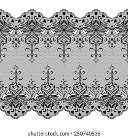 Abstract lace ribbon. Vector isolated